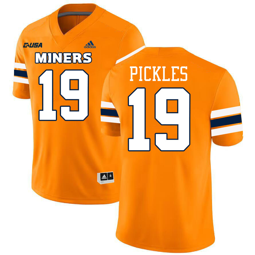 JP Pickles UTEP Jersey,UTEP Miners #19 JP Pickles College Football Jersey,Uniforms-Orange